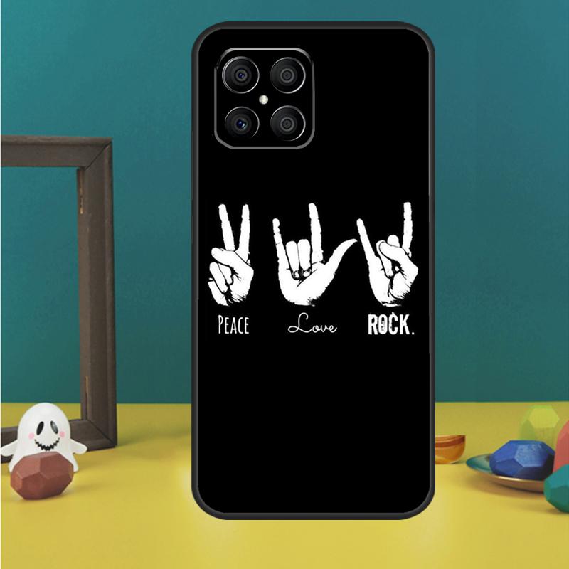 Чехол Rock Roll Skull для Honor Magic 5 6 7 Lite Honor 200 Pro 50 70 90 Lite X9b X9a X8b X8a X8 X9 X9c