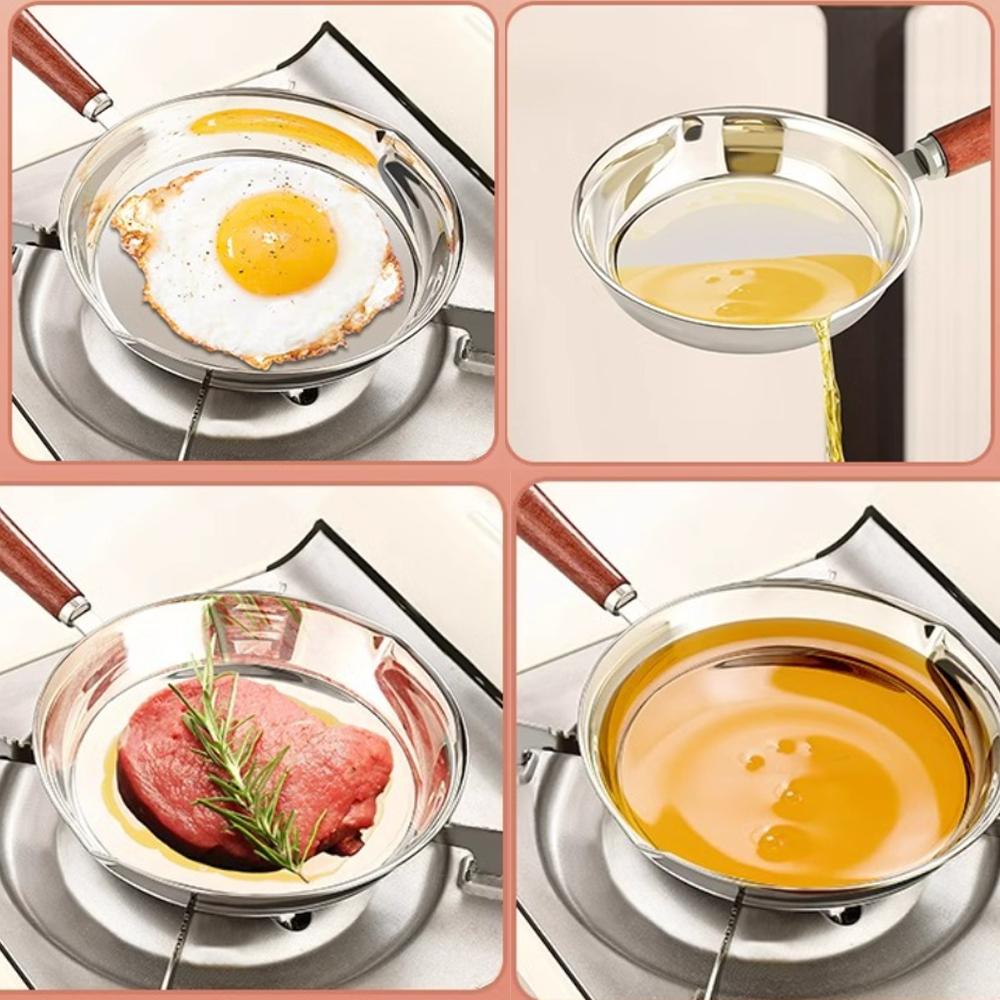 316 Stainless Steel Oil Pot Egg Frying Pan Mini Soup Milk Pot Cooking Saucepan Scalding-proof Kitchen Tool Cookware Accessories