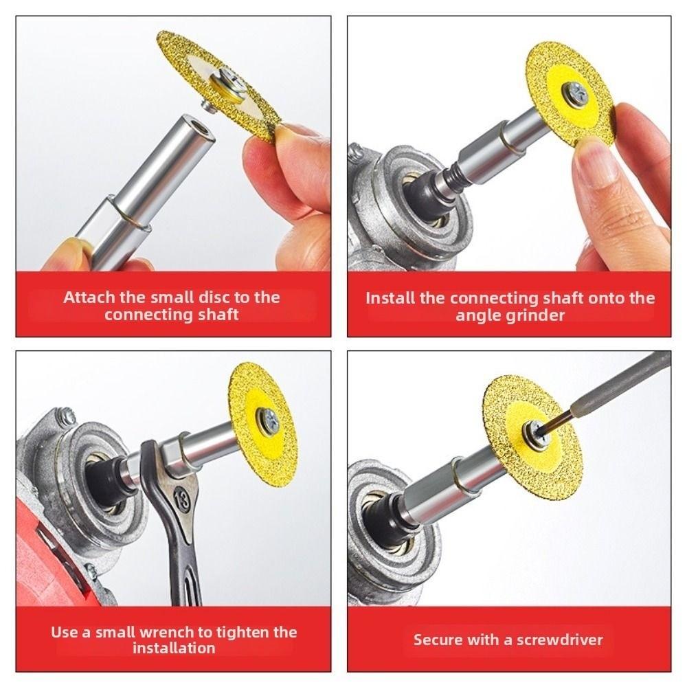 M10 Thread Diamond Cutting Disc Waterproof Mini Cutting Disc Portable Connecting Rod Adapter