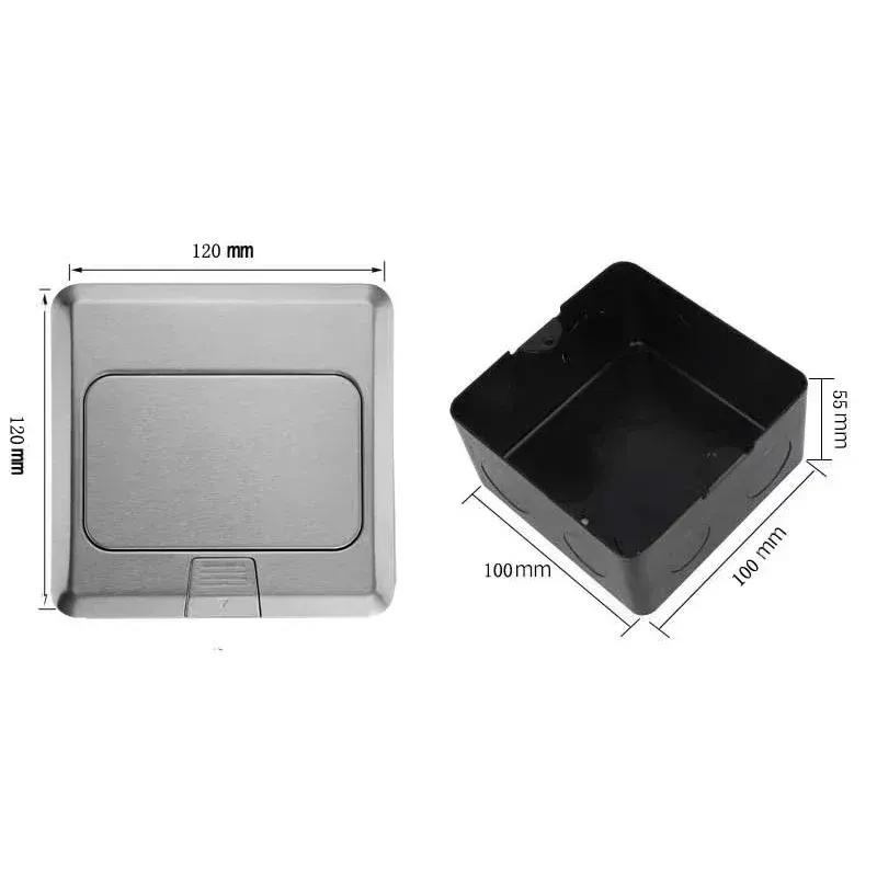 Floor Electrical Outlet Pop Up Kitchen Countertop Waterproof Sockets Pop Out Receptacle Stainless Steel Box Golden Cover 15A