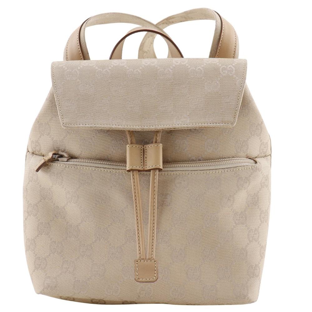 GUCCI Backpack Backpack Daypack 003.0242 beige GG canvas Women Used