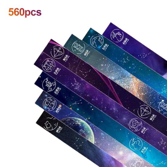 560 шт. бумага для оригами со звездами для снятия стресса, ручные работы, бумажные полоски со звездами, художественная бумага для оригами, домашняя школа