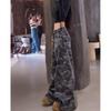Women’s 175cm-180cm Camouflage Wide-Leg Denim Workwear Pants