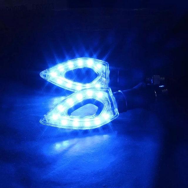 2 шт. светодиодный указатель поворота для мотоцикла, янтарный лезвие, индикаторная лампа, мигалка, водонепроницаемый, универсальный, мигающий, для мотоцикла, супер яркий