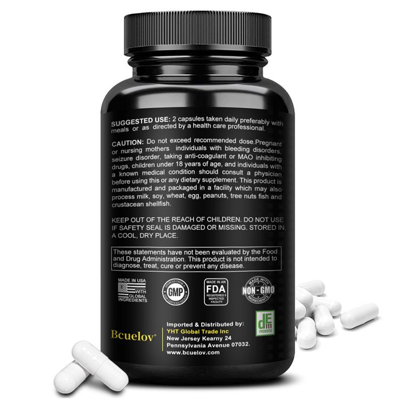 Bcuelov Probiotic & Prebiotic Enhanced Capsules, 4.4 Billion CFU, Digestive Gut Health, 120 Caps