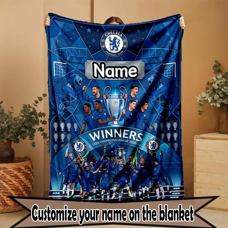 Custom Name Personalized Football Print Blanket, Home Decor, Bedroom, Sofa, Camping, Couch, Gifts for Birthday ChristmasEnthusiasts