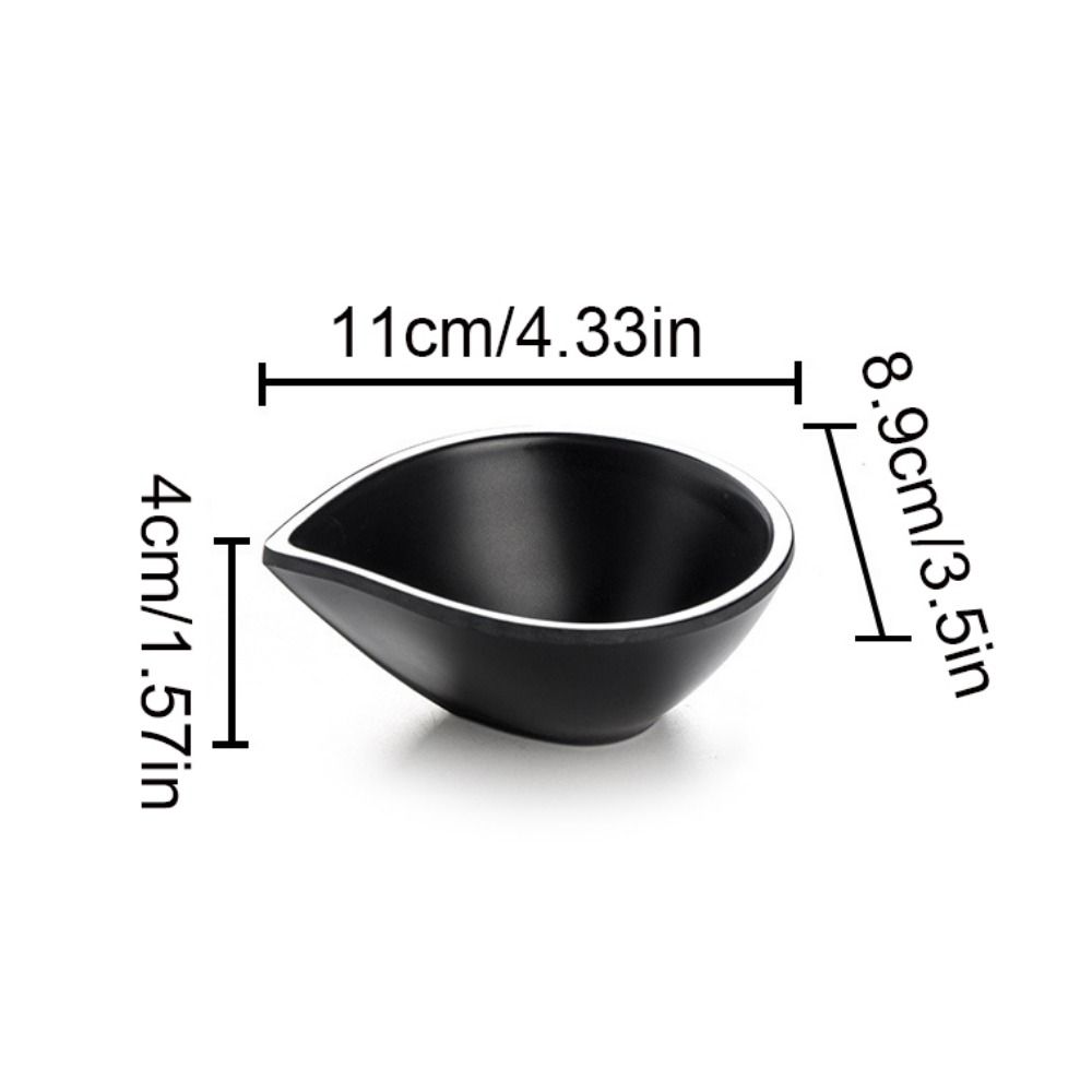 Black Seasoning Plate Japanese Style Sushi Soy Dipping Sauce Bowl Snack Plate  Home