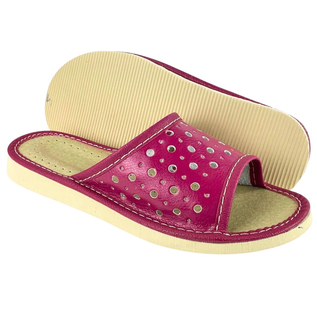 Light purple women's slippers, home footwear for women 36