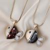 Personalized Crystal Fish Pendant Sweater Chain Fashionable Simple Long Necklace