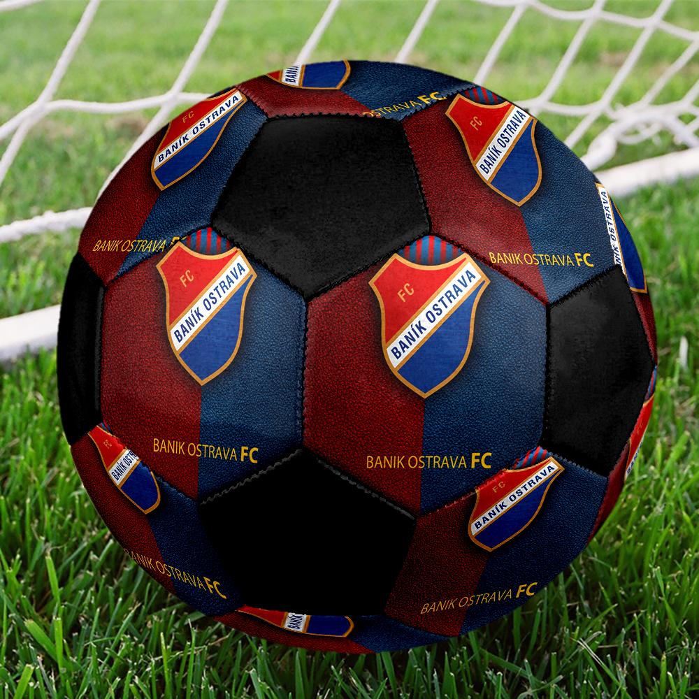 SIZE 5 FC Baník Ostrava Soccer Ball Colorful All Ages Machine Stitched PVC Competition Ready Durable High-Bounce
