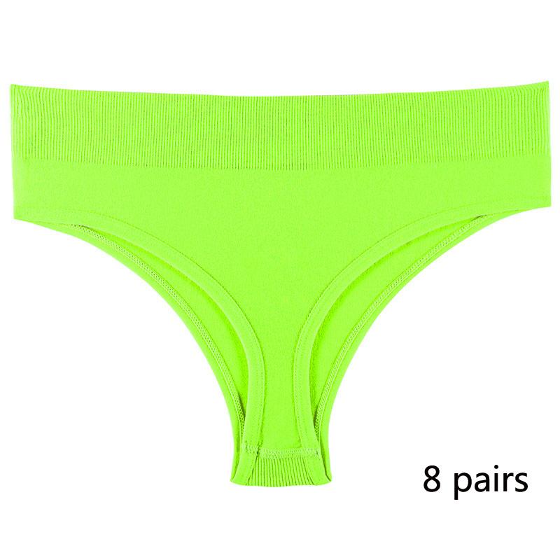 Спортивное нижнее белье для девочек, бесшовные сексуальные невидимые трусики со средней талией для девочек, однотонные удобные спортивные трусики с надписью «T» для женщин