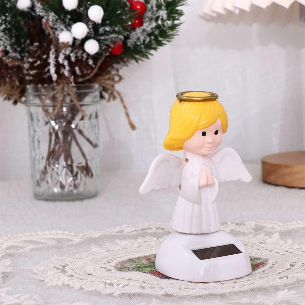 Solar Powered Car Decor Solar Swinging Angel Bobble Head Doll Dancing Flip Dolls Shaking Head Dolls