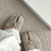 Cowhide Version~ Pleated Linen Leather Soft-soled Split-toed Shoes Women's Canvas Mary Jane Flats Pig's Trotters Single Shoes Ladyshoes