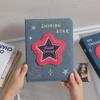 Teulshop Embroidered Denim 6-hole Photo Binder + 30 Sheets of Inner Paper A5 Diary Photo Card Photo Book