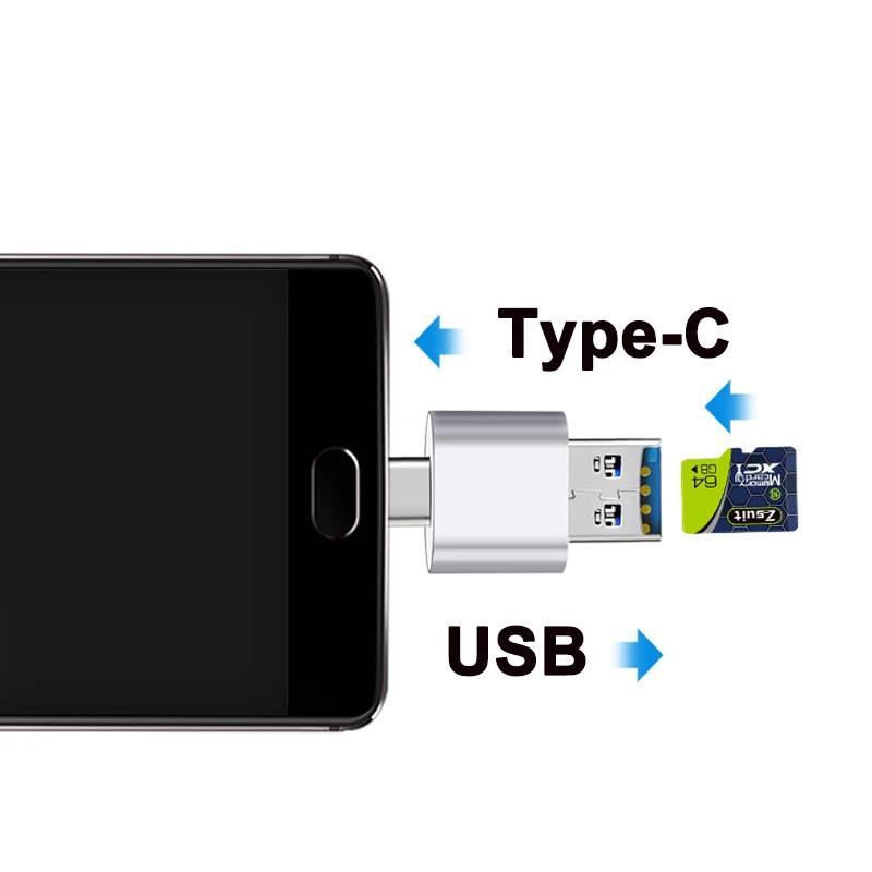 USB 2.0 Type C Картридер SD TF MicroSD Картридер Type C OTG Адаптер Для Huawei Xiaomi Android Телефона ПК