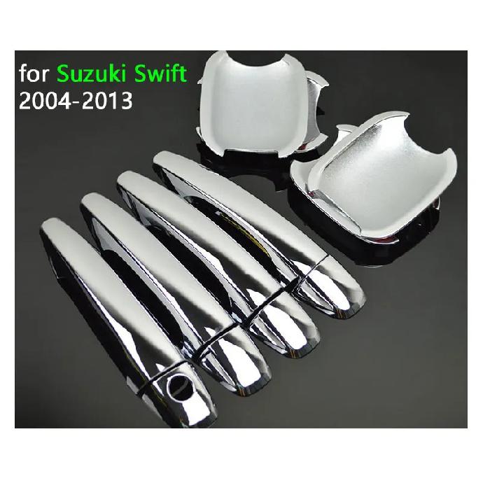 for Suzuki Swift 2004-2013 Accessories Chrome Door Handle Covers 2005 2006 2007 2008 2009 2010 2011 2012 Car Styling Stickers