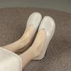 Fashion New Women's Flat Shoes Round Toe Genuine Leather Soft Sole Comfort Mid Aged Elderly Mother Shoes Fashion Casual Slip-on Loafers