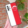 Singapore Flag Case For Samsung Galaxy A55 A35 A25 A15 A53 A33 A13 A51 A71 A12 A32 A52 A14 A34 A54 Cover