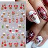 1 шт., 5D тисненные наклейки для дизайна ногтей, колокольчик, снежинка, бант, слайдер с гравировкой, рождественская елка, милый медведь, конфеты, гель-лак, наклейки, маникюрный декор