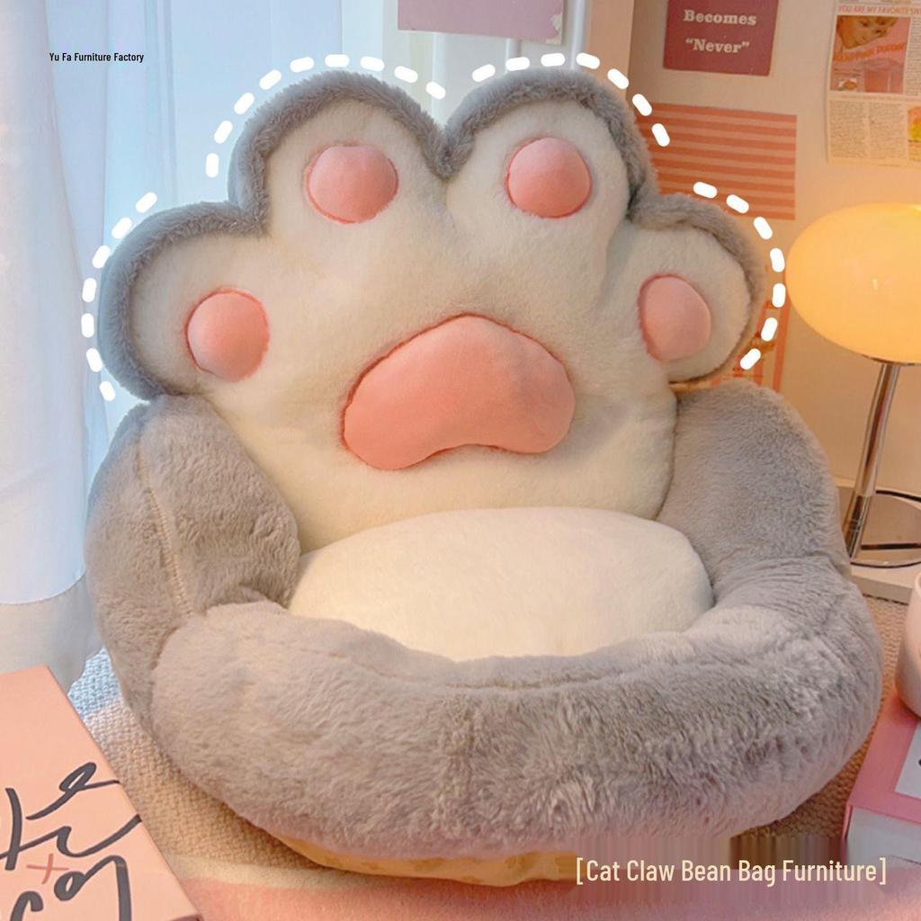 Уютное кресло-диван «Кошачья лапка»: Многофункциональная напольная подушка для спальни или эркера.