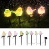 Solar Powered Pathway Accents Bird Garden Light, Waterproof Figurine Lawn Landscape Yard Decor for Stake LED Lamp Outdoor Patio Flower Bed Easy