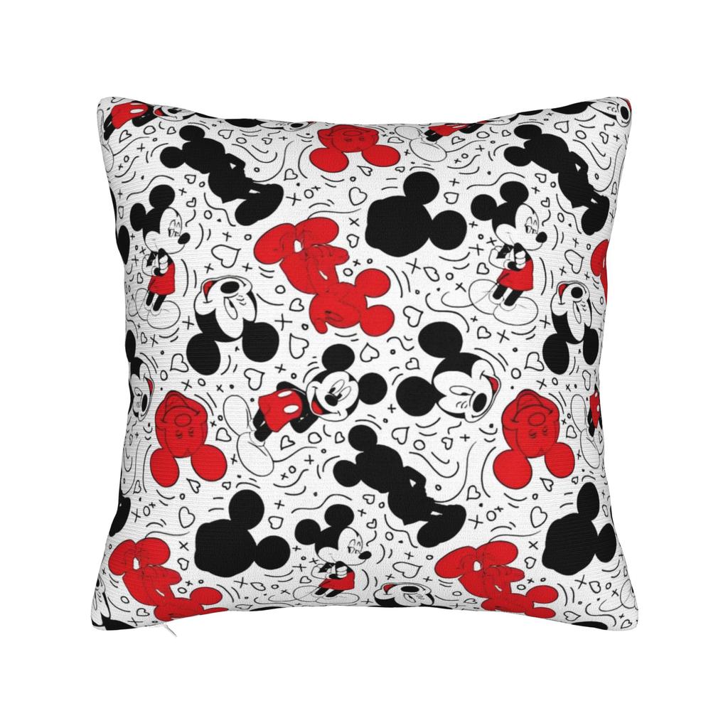 Mickey Cartoon Pillowcase Polyester Cushion Cover Decor Pillow Case Cover Home Square 45X45cm