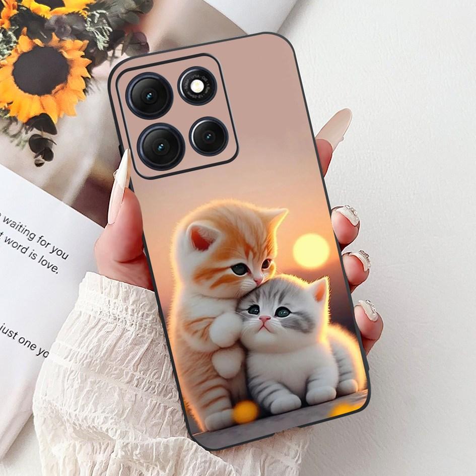 Для Motorola Moto G86 Power 5G Чехол Новый Модный Цветок Бамбук Кошка Мультфильм Мягкий Силикон Задняя Крышка Для Moto G86 Power 2025 Coque