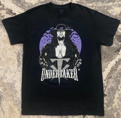 Мужская футболка WWE WWF с коротким рукавом и графическим изображением The Undertaker 100% хлопок Мужские футболки Топ
