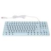 87 Keys USB Wired Keyboard Round Keycaps Typewriter Keyboard Durable Mechanical Keyboard  Laptop