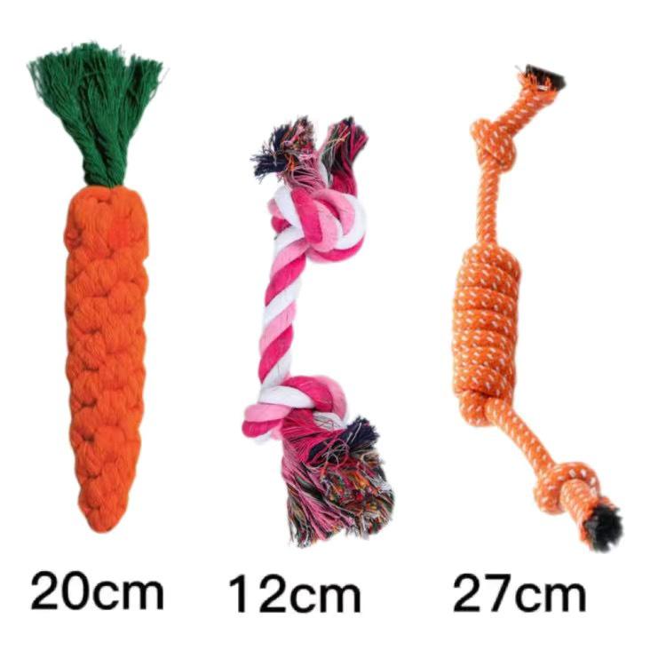 Durable Cotton Rope & Frisbee Toy Set for Small To Medium Dogs