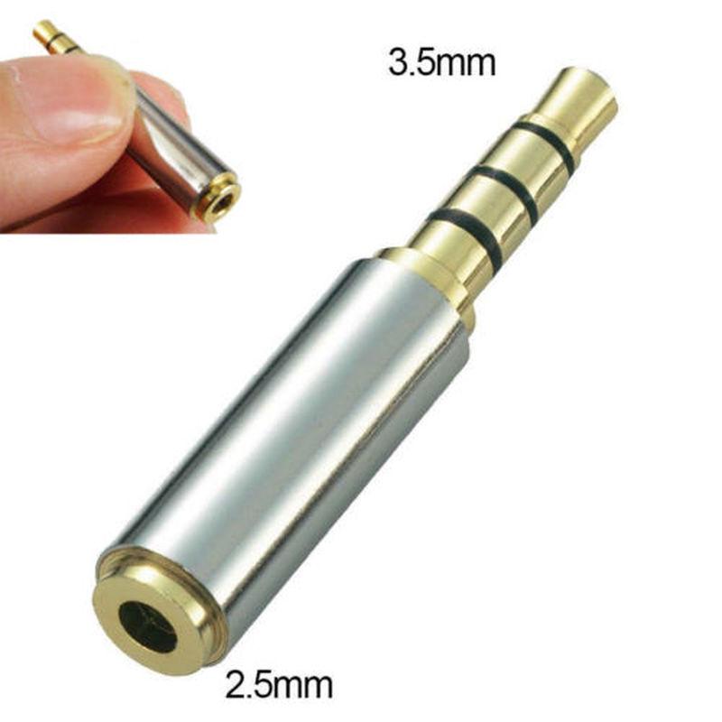 Gold 3.5mm Male To 2.5mm Female Stereo Audio Headphone Jack Adapter Converter