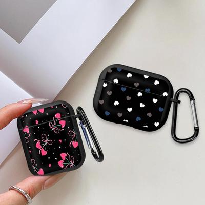 Чехол для наушников Cover Case Для Airpods Pro3 3 4 Pro2 Pro 2 1 Черный с принтом сердца