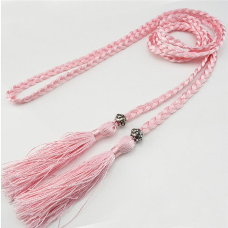 Одежда в национальном стиле, аксессуары для платья, плетеный пояс с кисточками, веревка на талии