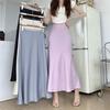 2024 French Retro Satin High Waist Fishtail Midi Skirt