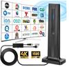 4K HD Цифровая комнатная ТВ-антенна, Высокий коэффициент усиления, 120 миль, Совместимость с ATSC и ISDB-T
