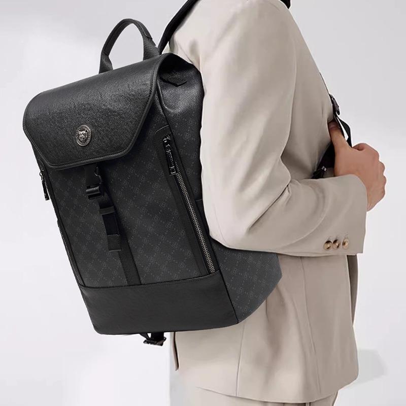 Men's Genuine Leather Backpack Men's Fashion Men's Bag Premium Sense Large Capacity Computer Bag Lightweight Trend Backpack