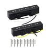 FLEOR Alnico 5 Jazz Bass Neck Bridge Pickup Fender Jazz Bass Guitar Pickup Parts Pickups, & Set, 4-String,