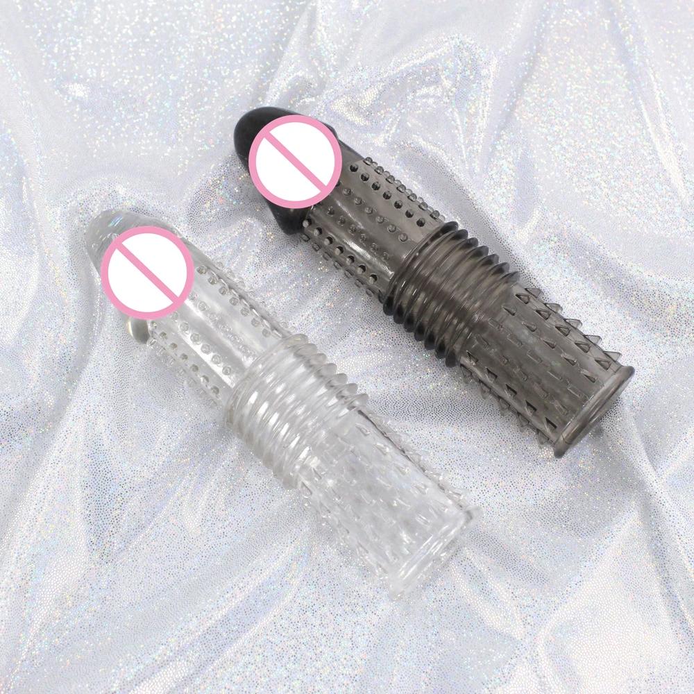 Многоразовый удлинитель пениса, увеличивающий презерватив, рукав для пениса, удлинение, задержка эякуляции, анальные секс-игрушки для мужчин, без вибратора для женщин