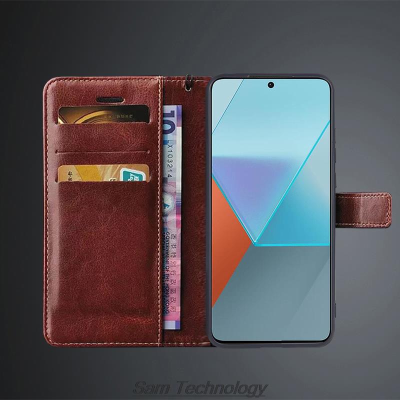 Чехол-книжка с держателем для карт для Xiaomi Redmi Note 13 Pro+ plus из ПУ кожи, ретро кошелек, чехол для телефона, бизнес-фундас, коке