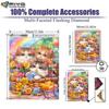 DIY Full Round Diamond Painting Cross Stitch 3D Cute Kitten Animal Scene Home Decorative Art Diamond Painting 5d Diamond Art Painting