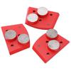 Grinding Pads Red Trapezoid 30# Grit 2 Cylindrical Teeth for Concrete Polishing  Sanding Pad Hardware Tools