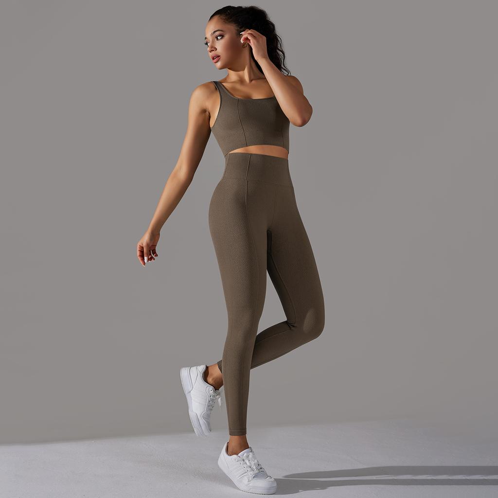 Auroth комплект из 2 предметов для йоги, женский спортивный костюм, бесшовная майка с высокой талией, эластичные колготки для йоги, комплекты для фитнеса