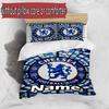 3pcs Duvet Cover Set (1*Duvet Cover + 2*Pillowcase, Without Core), Custom Name Chelsea F.C Pattern Bedding Set, Home Bedroom Decor Gift