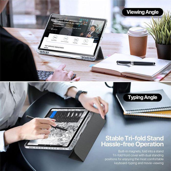 Coque + Verre Trempé - BOOLING - pour Samsung Galaxy Tab S9 - Protection avec Porte-Stylet - Noir