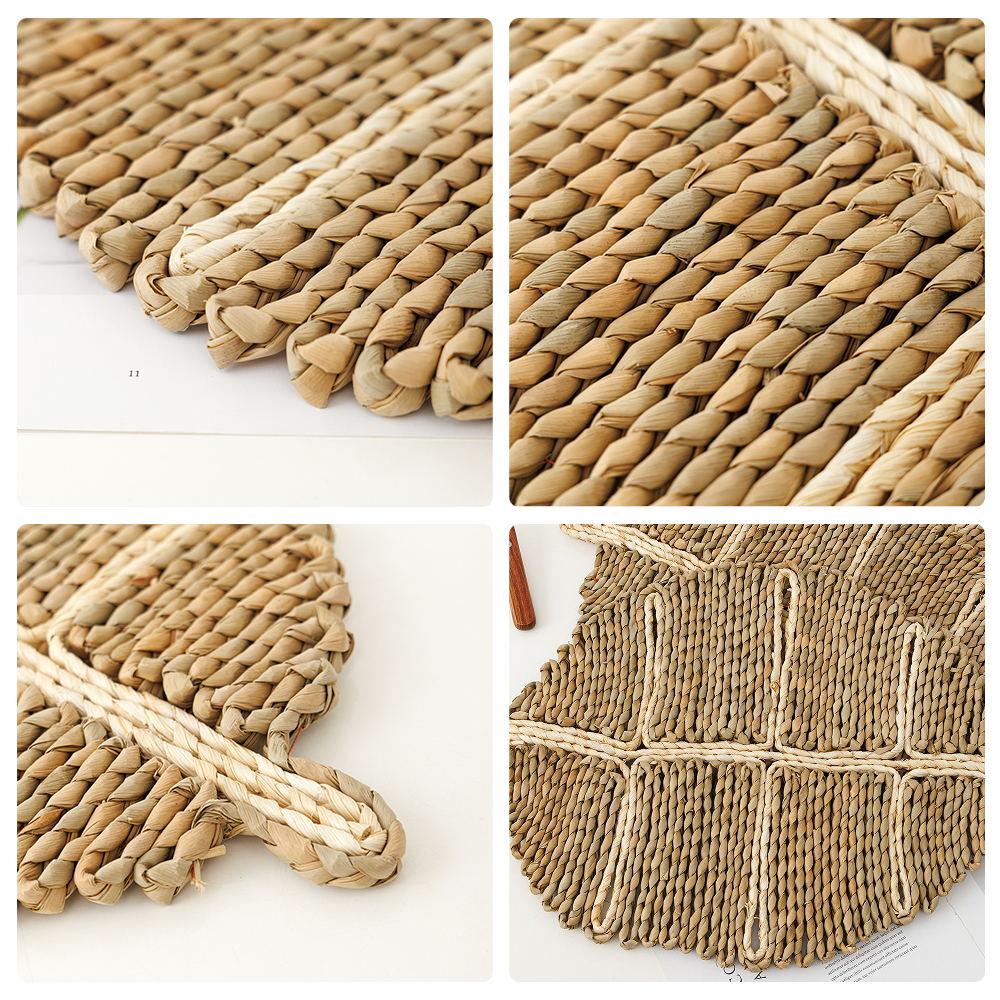 Салфетки под тарелки листового типа для обеденного стола, термостойкие салфетки под тарелки, противоскользящие коврики, плетеные вручную прихватки, украшения для дома