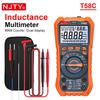NJTY T58B T58C Цифровой мультиметр с измерением индуктивности, Автоматический выбор диапазона, 9999 отсчетов, Напряжение, Ток, Емкость, Светодиодная подсветка, Умный, Большой экран