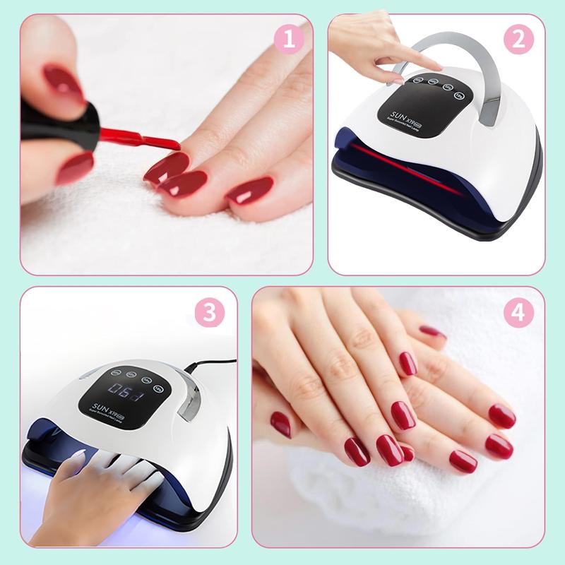 320 Вт Профессиональная сушилка для ногтей для маникюра Мощная УФ-гель-лампа для ногтей 72 светодиода УФ-гель-лак с ЖК-дисплеем Оборудование для маникюрного салона