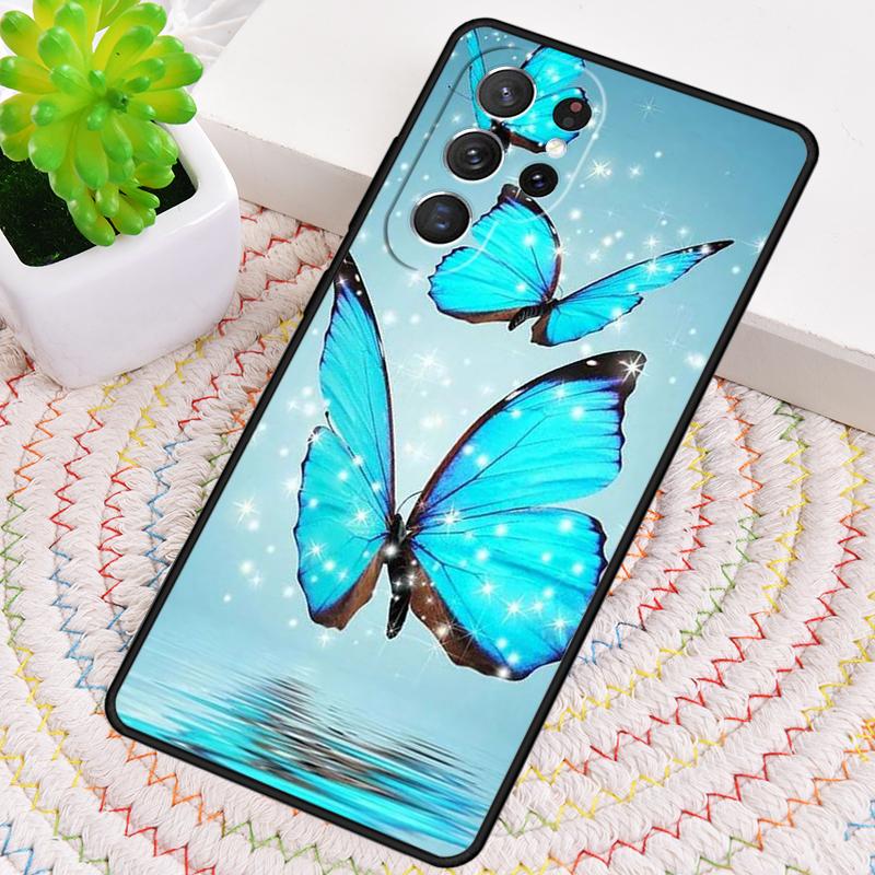 Синий Чехол-бабочка для телефона Samsung Galaxy note 10 pro S26 Ultra S23 S24 FE S25 S21 S22 PLUS противоударный Чехол