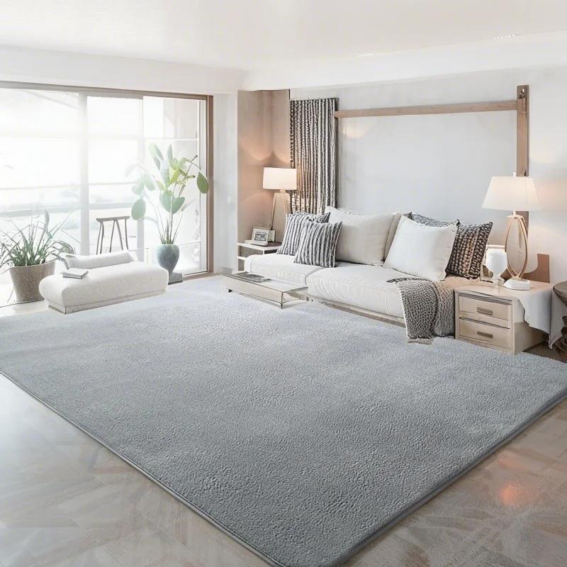 Мягкий ковер из кораллового флиса для гостиной, дивана, журнального столика, коврик для детской спальни, звукоизоляционный мат, подушка для балкона, домашний декор, серый