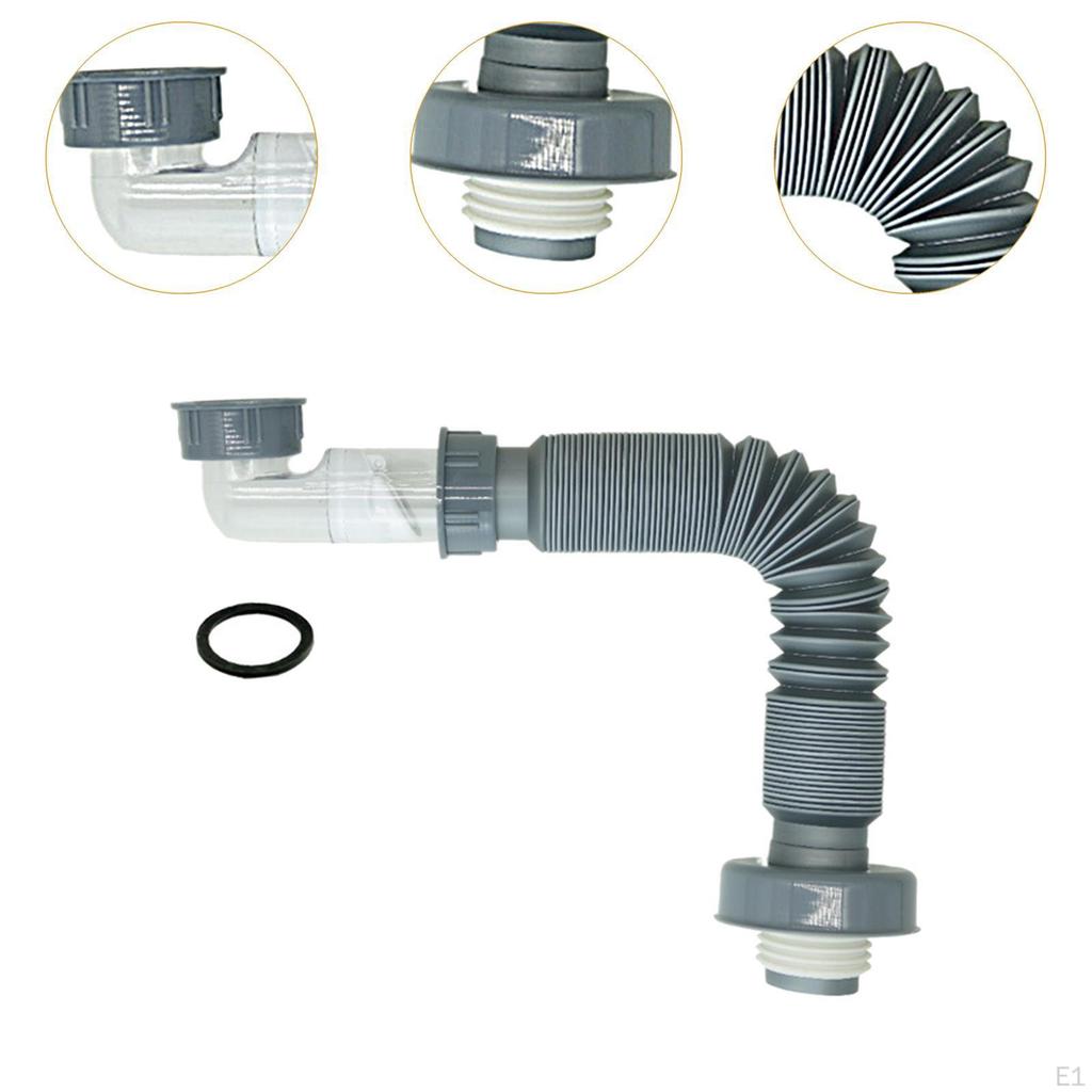 Kitchen Sink Drain Hose Deodorizing Easy To Install Pipe Lengthened for Washbasin